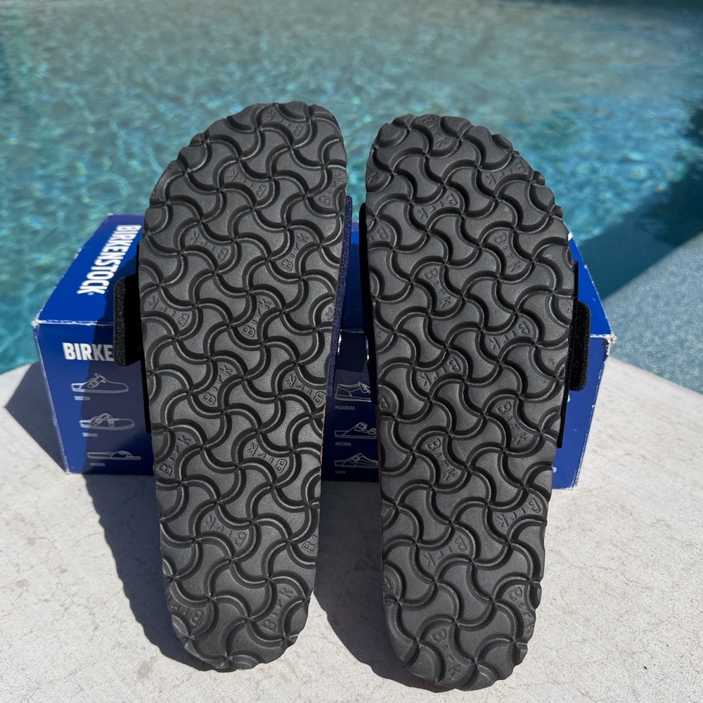 BIRKENSTOCK MADRID BIG BUCKLE SANDAL IN VELVET MIDNIGHT  Size 40 - Picture 13 of 14